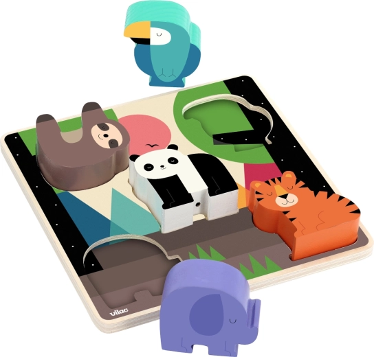 Vilac zvukové vkládací puzzle džungle