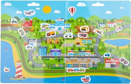 Bigjigs Toys znovupoužitelné samolepky – doprava ve městě