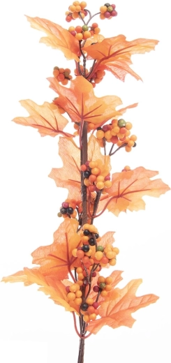 Umělá podzimní větvička oranžová 60 cm