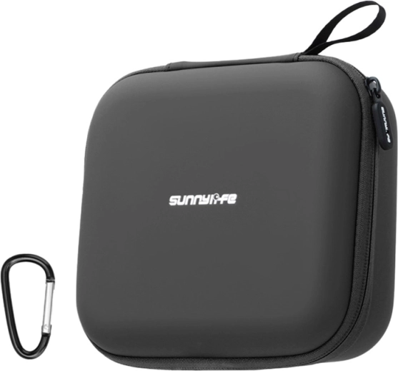 Kožené pouzdro Sunnylife se síťovanou kapsou pro DJI Neo 2, černé