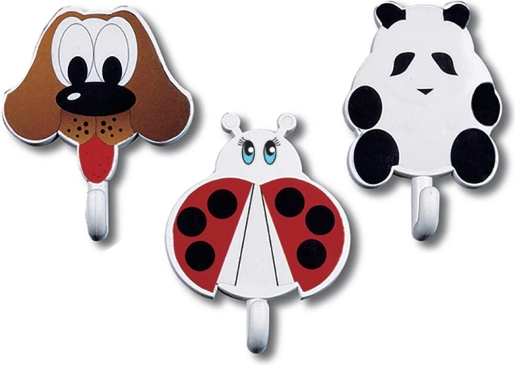 Samolepicí dětské háčky – mix zvířecích motivů, 2 ks