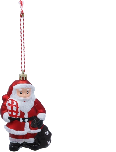 Vánoční ozdoba Santa Claus 10 cm, ručně malovaná