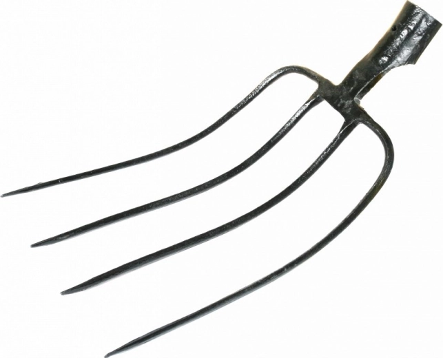 Kované vidle se 4 hroty bez násady