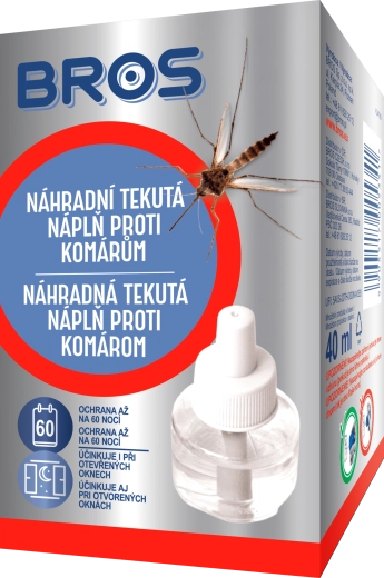 Bros náhradní tekutá náplň proti komárům 40 ml
