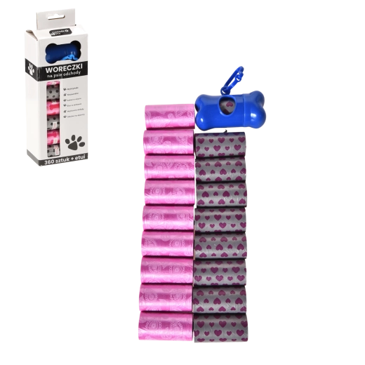 Sáčky na psí exkrementy s dávkovačem, 360 ks