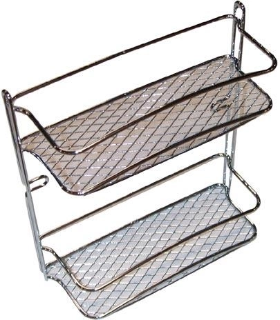 Koupelnová polička STAR, 2 patra, chrom, 23 × 10 × 26 cm