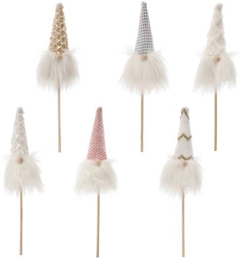 Vánoční skřítek na tyčce do květináče 24 cm