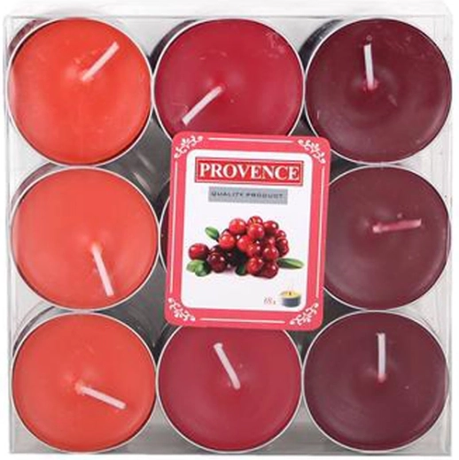 Čajové svíčky Provence brusinka 18 ks
