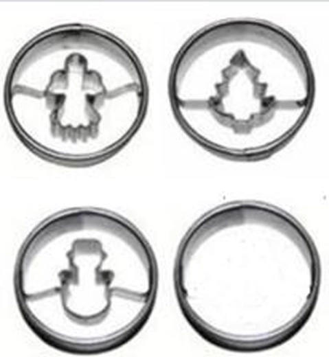 Vykrajovátka na cukroví TORO 4 cm – vánoční sada, 4 ks