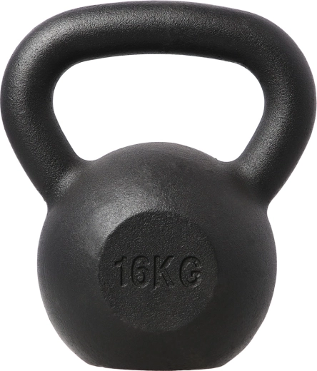 Litinový kettlebell HMS 16 kg černý