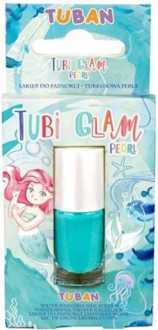 Tubi Glam perleťový lak na nehty tyrkysový