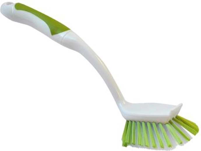 Oválný kartáč na nádobí TORO, bílo‑zelený