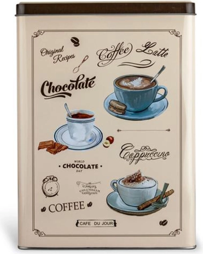Plechová dóza Café du Jour obdélníková 18 × 10 × 25 cm