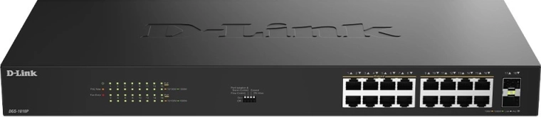D-Link DGS-1018P gigabitový nespravovaný PoE switch