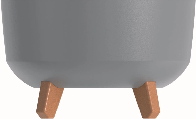 Květináč Gracia Low 38 cm světle šedý – plastový designový květináč na nožičkách