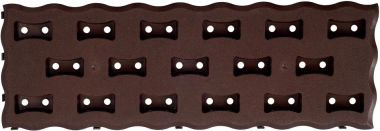 Záhonový chodník modulární, hnědý plast 60 × 20 cm (8 ks, 0,95 m²)