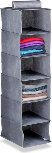 Závěsný organizér do skříně se 6 policemi