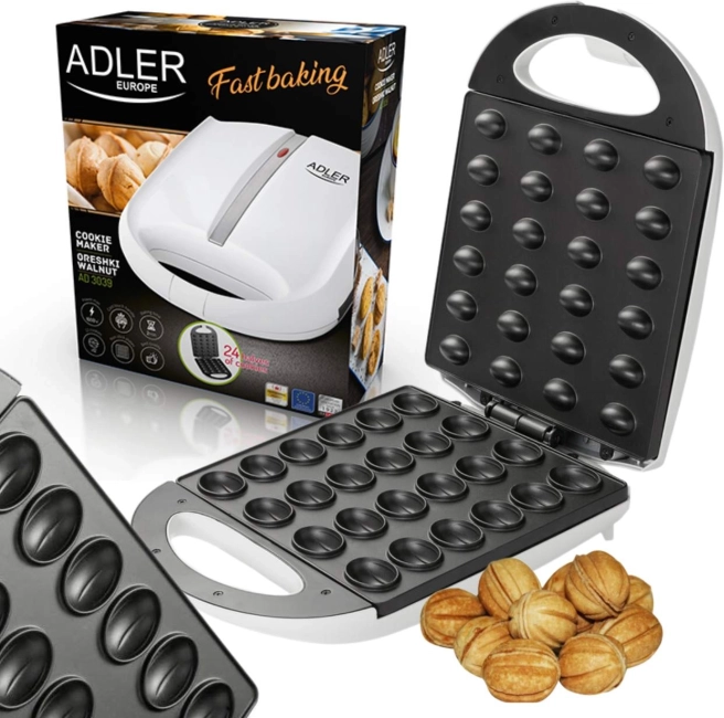 Adler AD 3039 Elektrická forma na pečení oříšků 24 ks. XL 1600W