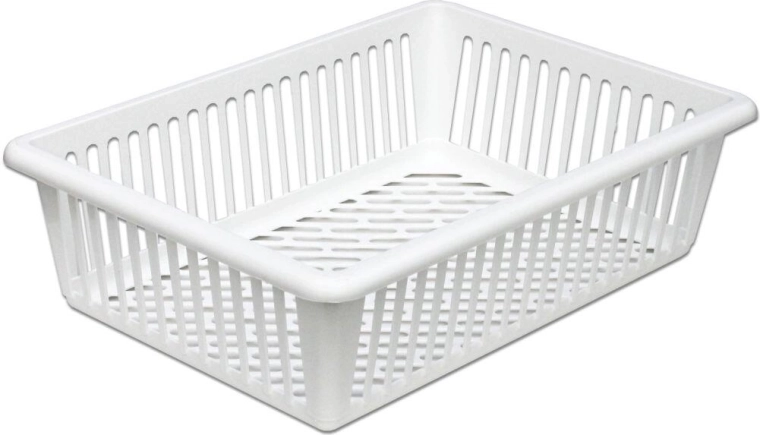 Plastový úložný košík HANDY 40 × 28 × 11 cm, mix barev