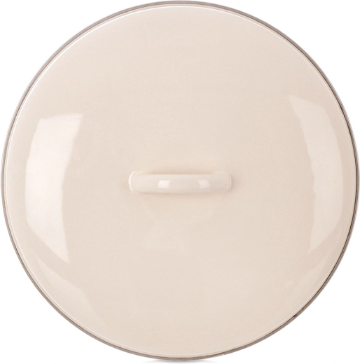 Smaltovaná krémová poklice 29 cm