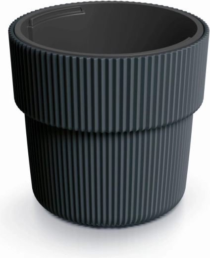 Květináč s vkladem MILLY 39 cm – antracit, samozavlažovací plastový obal