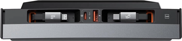 rozbočovač baseus t-space pro tesla s výsuvnými kabely usb-c (černý)