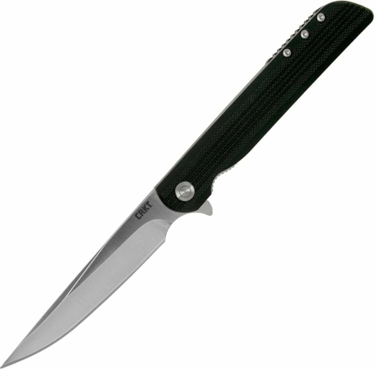 Vystřelovací zavírací nůž CRKT LCK+ Large Black 9,2 cm, černý, FRN