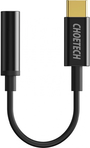 Adaptér USB‑C na 3,5mm audio jack CHOETECH (černý)
