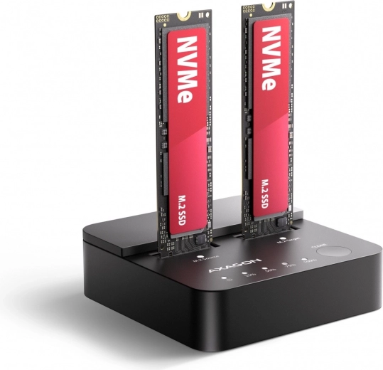 Axagon clone master dokovací a klonovací stanice USB-C 3.2 gen 2x2 pro 2× NVMe m.2 (20 gbps)
