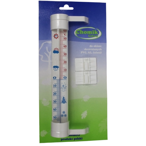 Zaokenní teploměr TERDENS s lepicí montáží