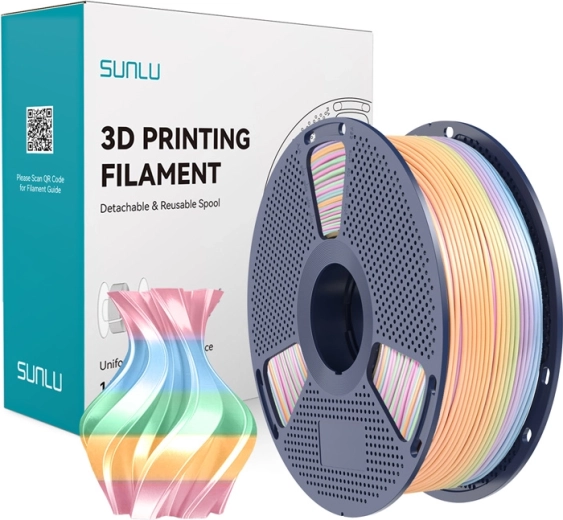 Sunlu PLA+ silk filament duhový 04 1,75 mm 1 kg