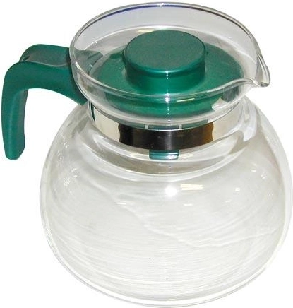 Skleněná čajová konvice Svatava 1,5 l s plastovým víčkem a rukojetí