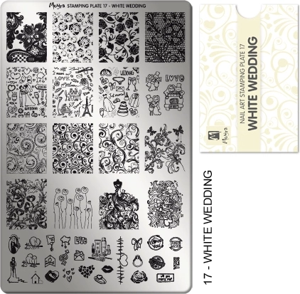 Moyra 17 Wedding – profesionální razítkovací destička na nehty
