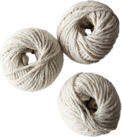 Bavlněný motouz 25 m, bílý (3 ks)