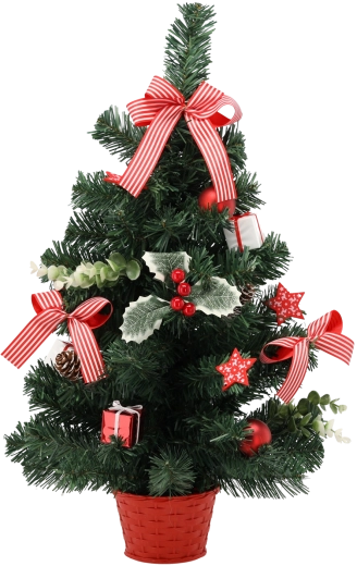 Vánoční stromek 60 cm červený s cesmínou