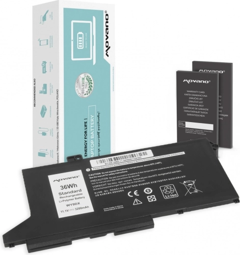 Baterie Movano pro Dell Latitude 5520/5420 a Precision 3560, 36 Wh
