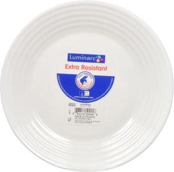 Skleněný dezertní talíř Harena 19 cm bílý