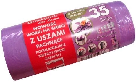 Pytle na odpad s uchy 35 l s vůní levandule