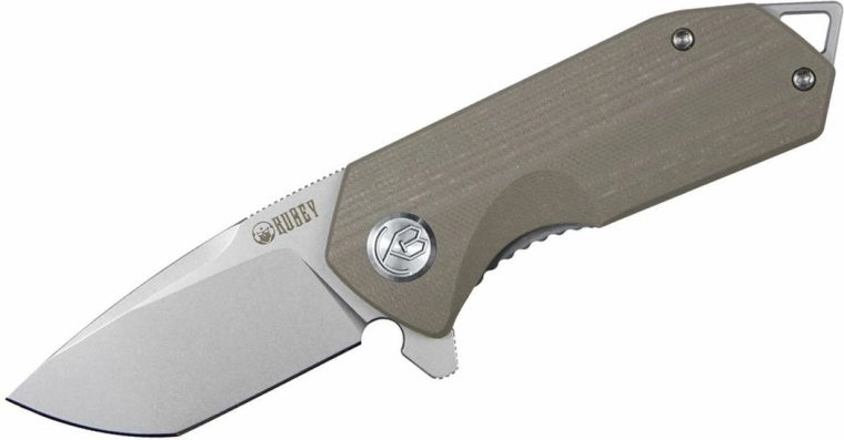 Kubey Campe Nest kapesní nůž 7 cm, hnědý khaki, G10