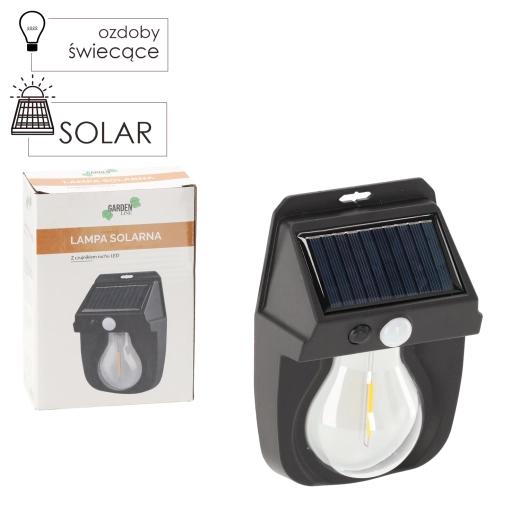 Solární nástěnné LED světlo s čidlem pohybu