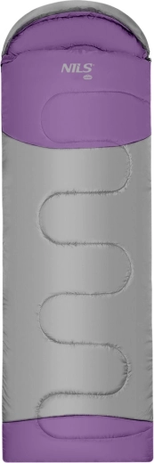 Spací pytel Nils Camp – dekový, šedo‑fialový