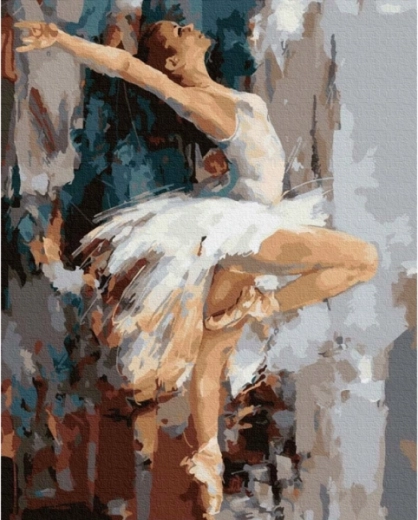 Kecja malování podle čísel baletka v tanci 40 × 50 cm