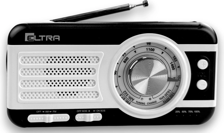 Přenosné rádio SAFARI WB-1 s dynamem, solárním panelem a powerbankou