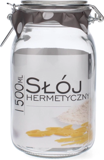 Sklenice 1,5 l čtvercová s mechanickým uzávěrem