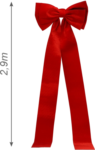 Vánoční dekorativní mašle (kokarda) červená 82 × 290 cm