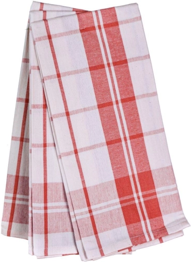 Kuchyňské utěrky Classic 50 × 70 cm, 100% bavlna, červeno-bílé (sada 3 ks)