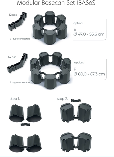 Modulární podstavec pod sud na dešťovou vodu v antracitu