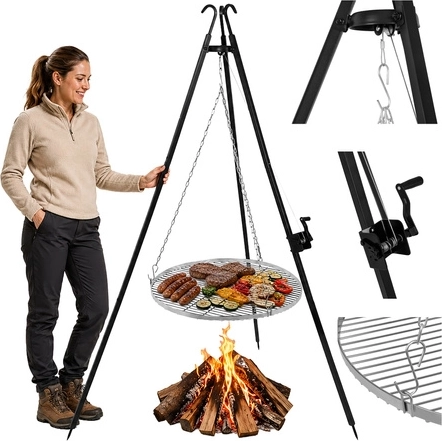 Grilovací trojnožka s nerezovým roštem 70 cm Kaminer