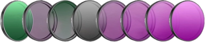 Sada filtrů pro DJI Osmo Action 6 – CPL, MCUV, ND8/16/32/64, LPR a Black Mist 1/4