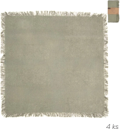 Bavlněné ubrousky Greenish 45 × 45 cm, 4 ks
